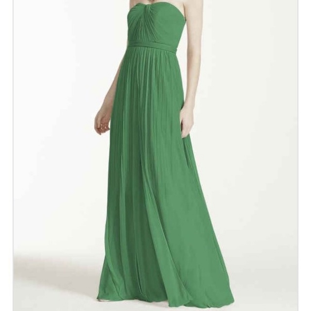 David's Bridal Versa 4 Tie Convertible Dress Green
